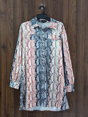 Imported Western mini dress silk mini dress No-2768 Velnoor Store