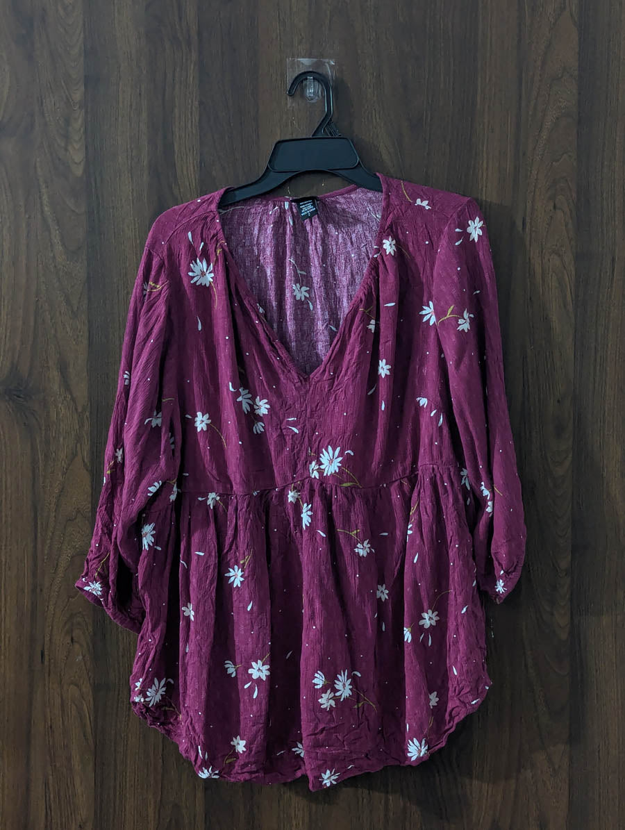 Imported Full sleeve top linen full sleeve top No-4730 Velnoor Store