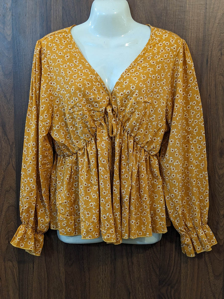 Imported Full sleeve top chiffon full sleeve top No-7543 Velnoor Store
