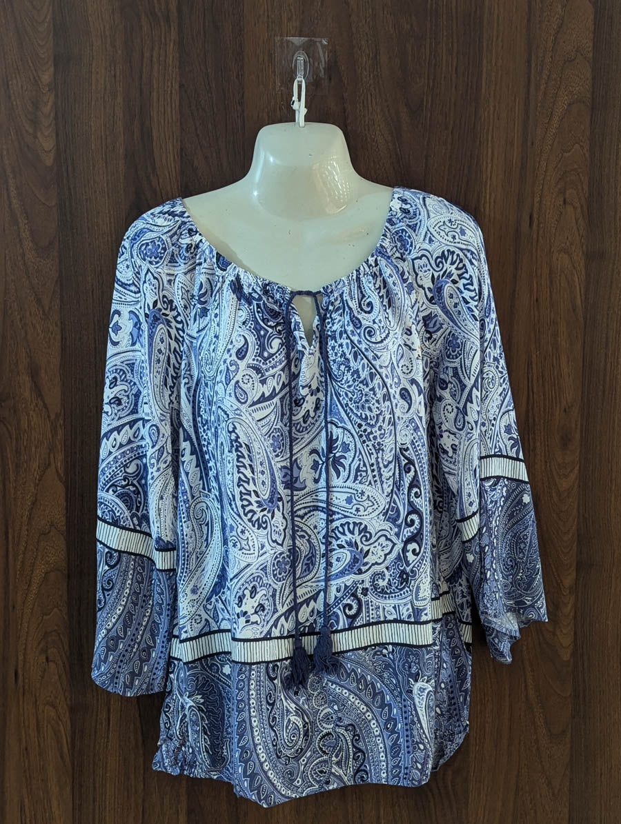 Imported Full sleeve top linen full sleeve top No-4549 Velnoor Store