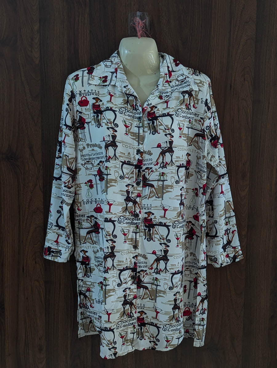 Imported Full sleeve top linen full sleeve top No-5143 Velnoor Store