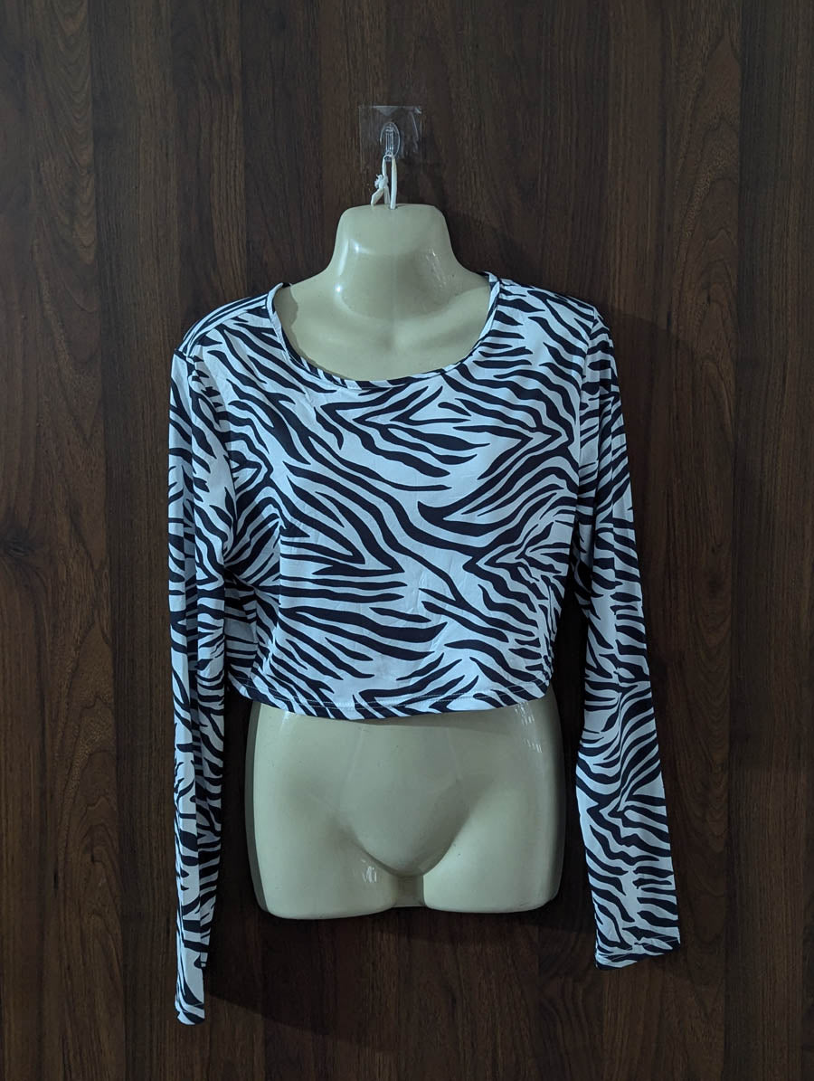 Imported Crop top silk jersey crop top No-4484 Velnoor Store