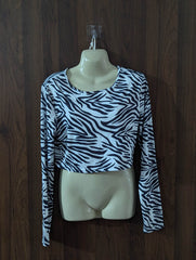 Imported Crop top silk jersey crop top No-4484 Velnoor Store