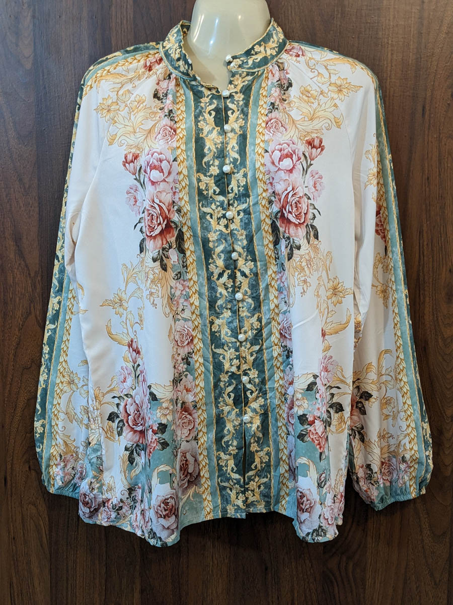 Imported Full sleeve top chiffon full sleeve top No-7540 Velnoor Store