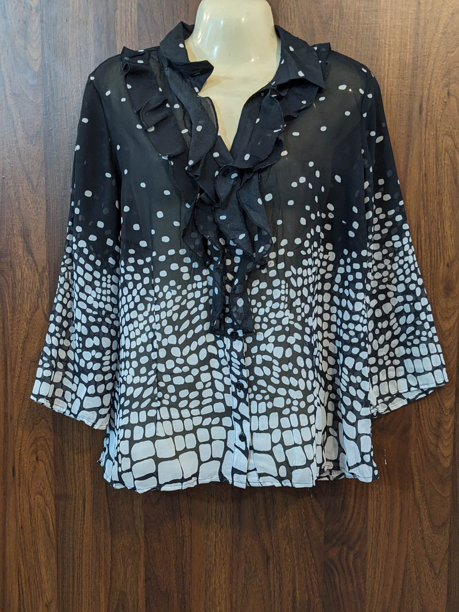 Imported Full sleeve top chiffon full sleeve top No-7520 Velnoor Store