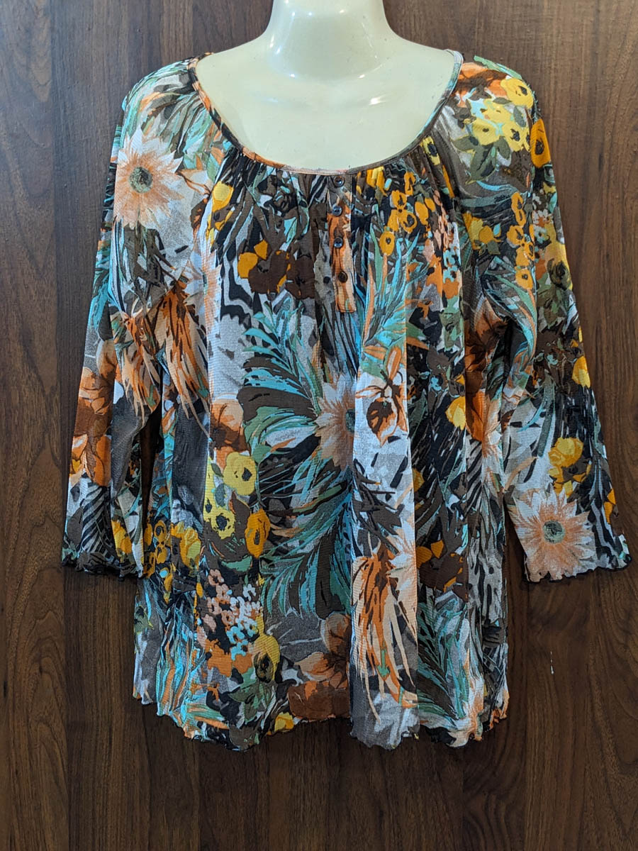 Imported Full sleeve top chiffon full sleeve top No-7528 Velnoor Store
