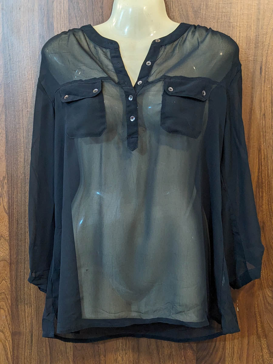 Imported Full sleeve top chiffon full sleeve top No-7504 Velnoor Store