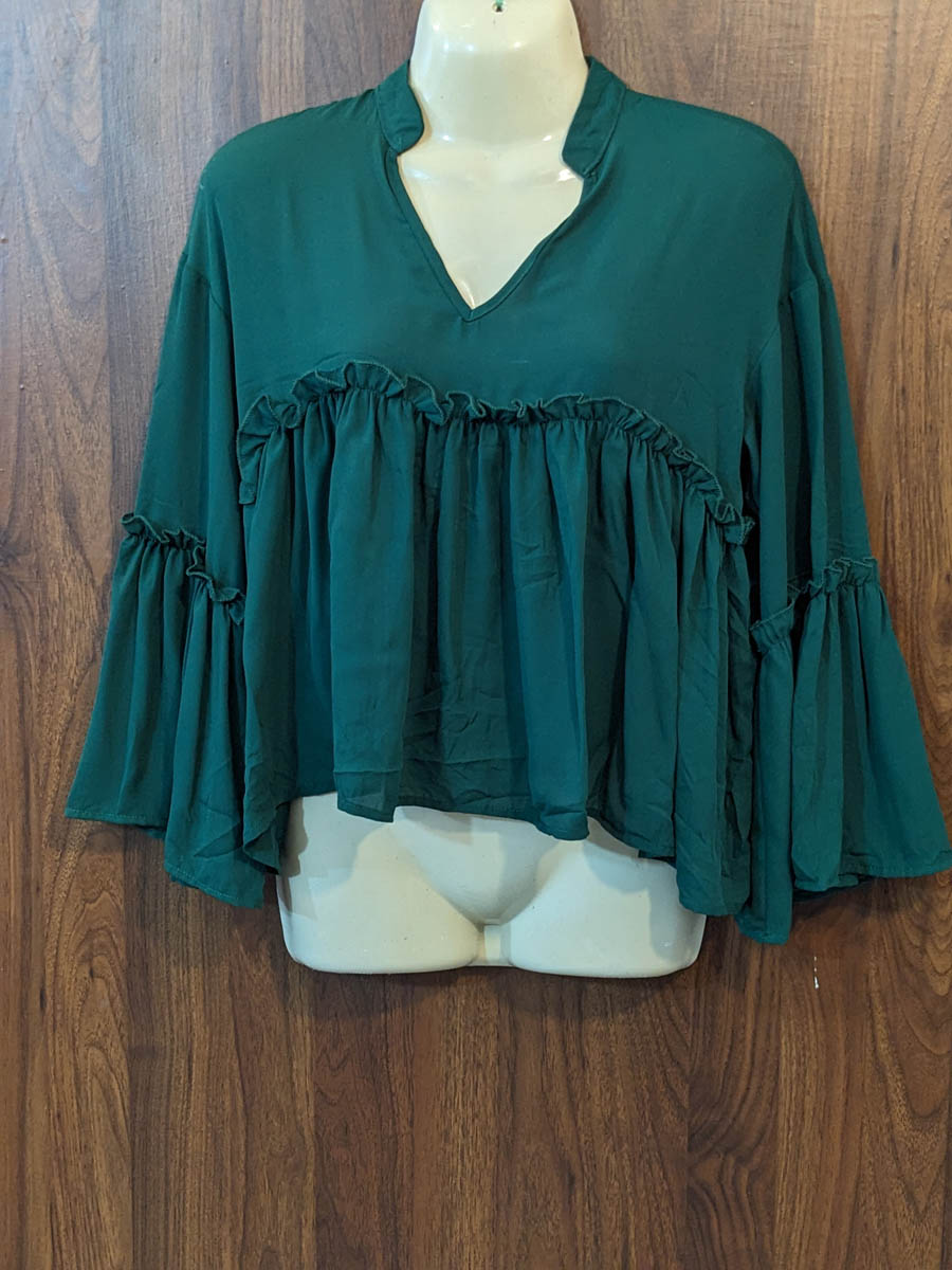 Imported Full sleeve top chiffon full sleeve top No-7476 Velnoor Store