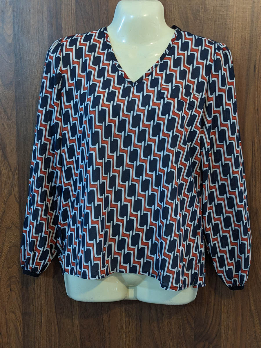 Imported Full sleeve top chiffon full sleeve top No-7394 Velnoor Store