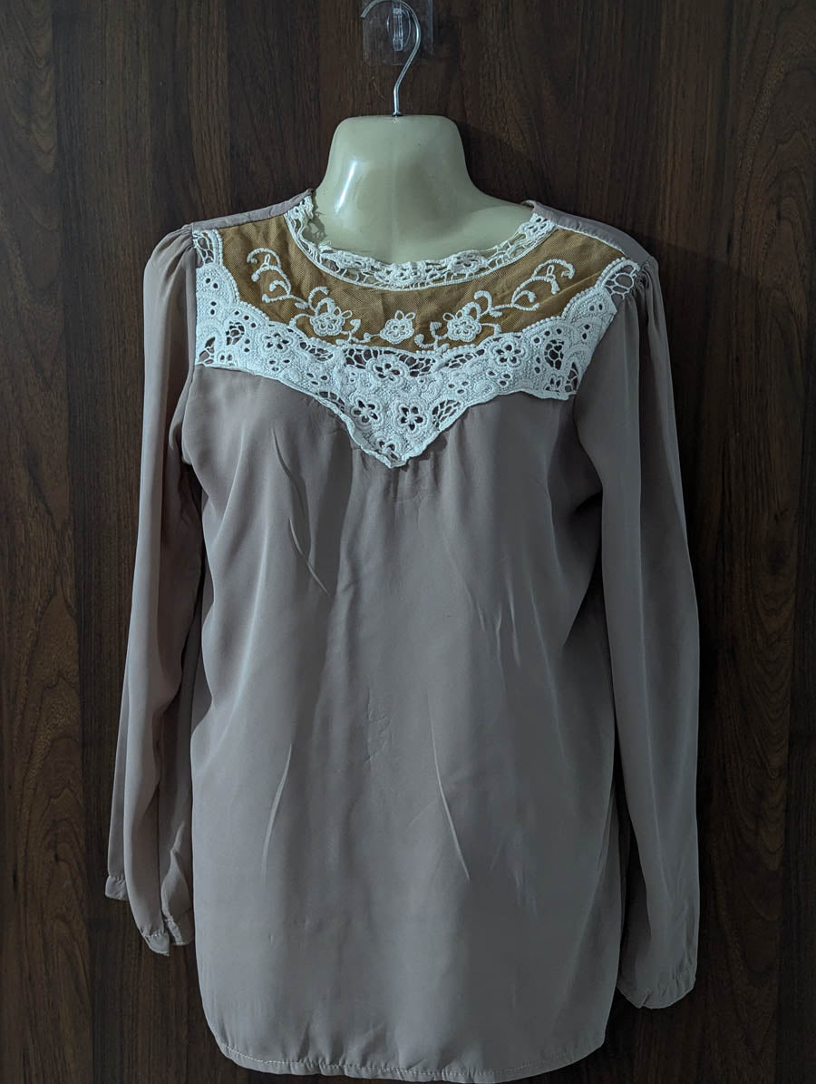 Imported Full sleeve top chiffon full sleeve top No-5100 Velnoor Store