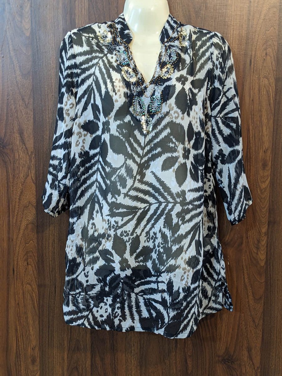 Imported Full sleeve top chiffon full sleeve top No-7552 Velnoor Store