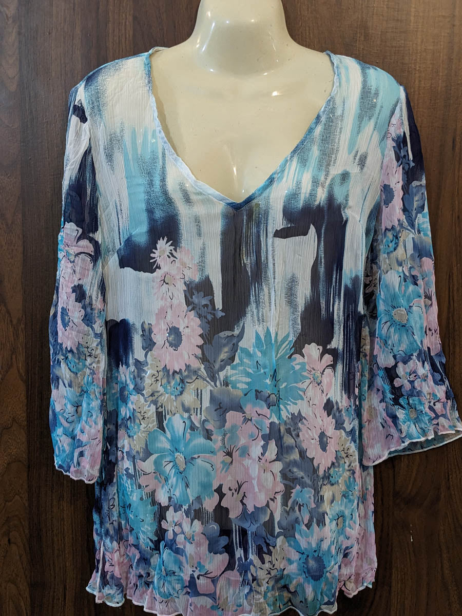 Imported Full sleeve top chiffon full sleeve top No-7541 Velnoor Store