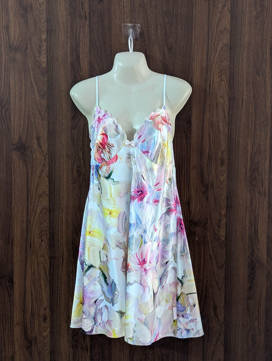 Imported Western mini dress silk mini dress No-4059 Velnoor Store