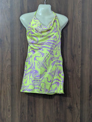 Imported Western mini dress silk jersey mini dress No-1375 Velnoor Store