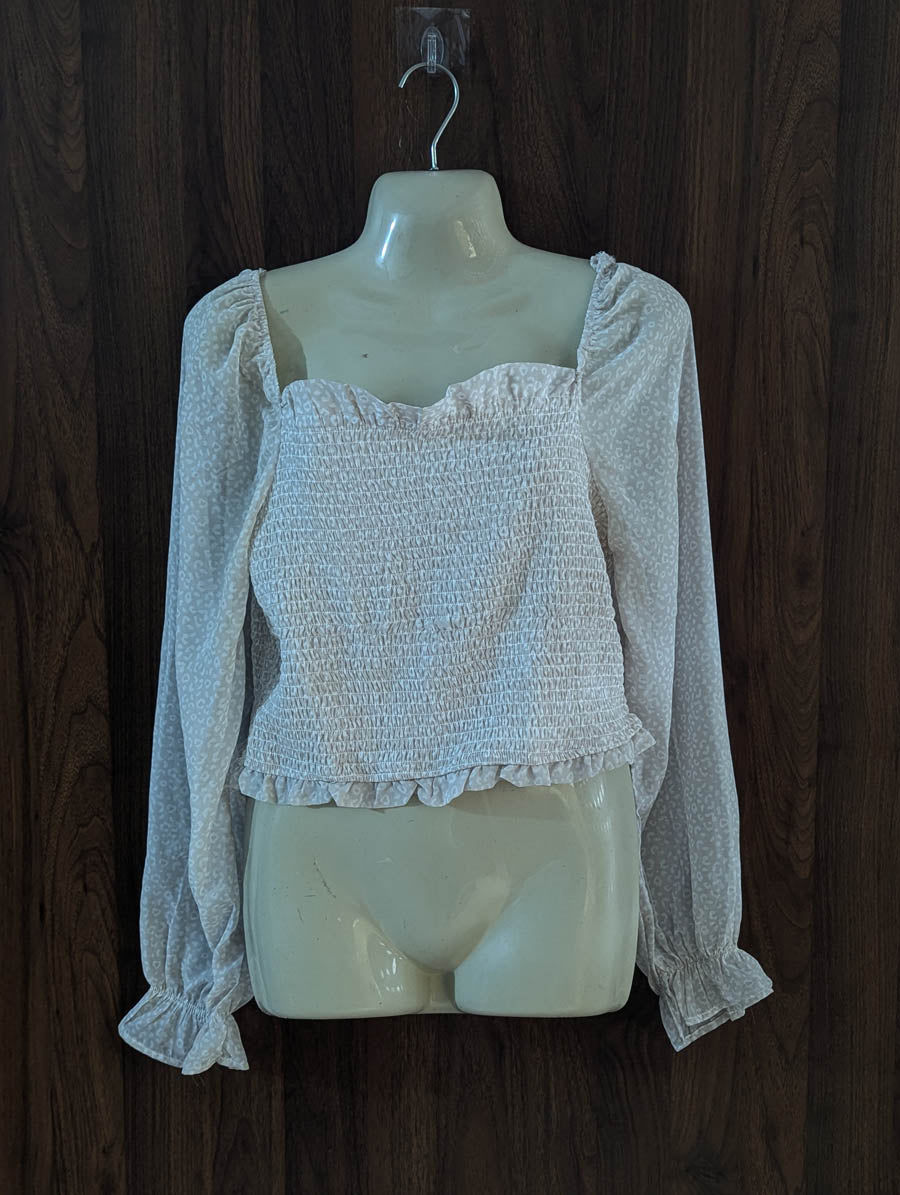 Imported Crop top chiffon crop top No-4299 Velnoor Store