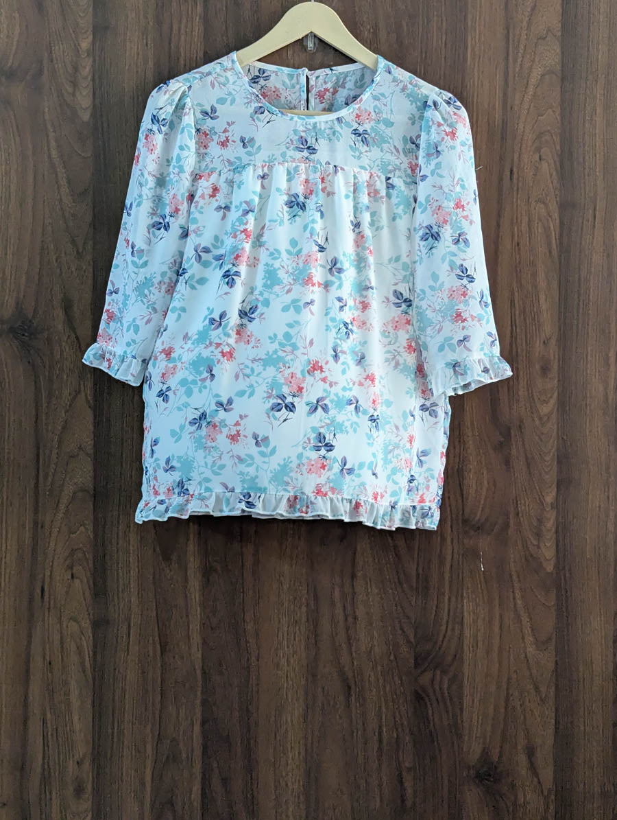 Imported Full sleeve top chiffon full sleeve top No-1492 Velnoor Store
