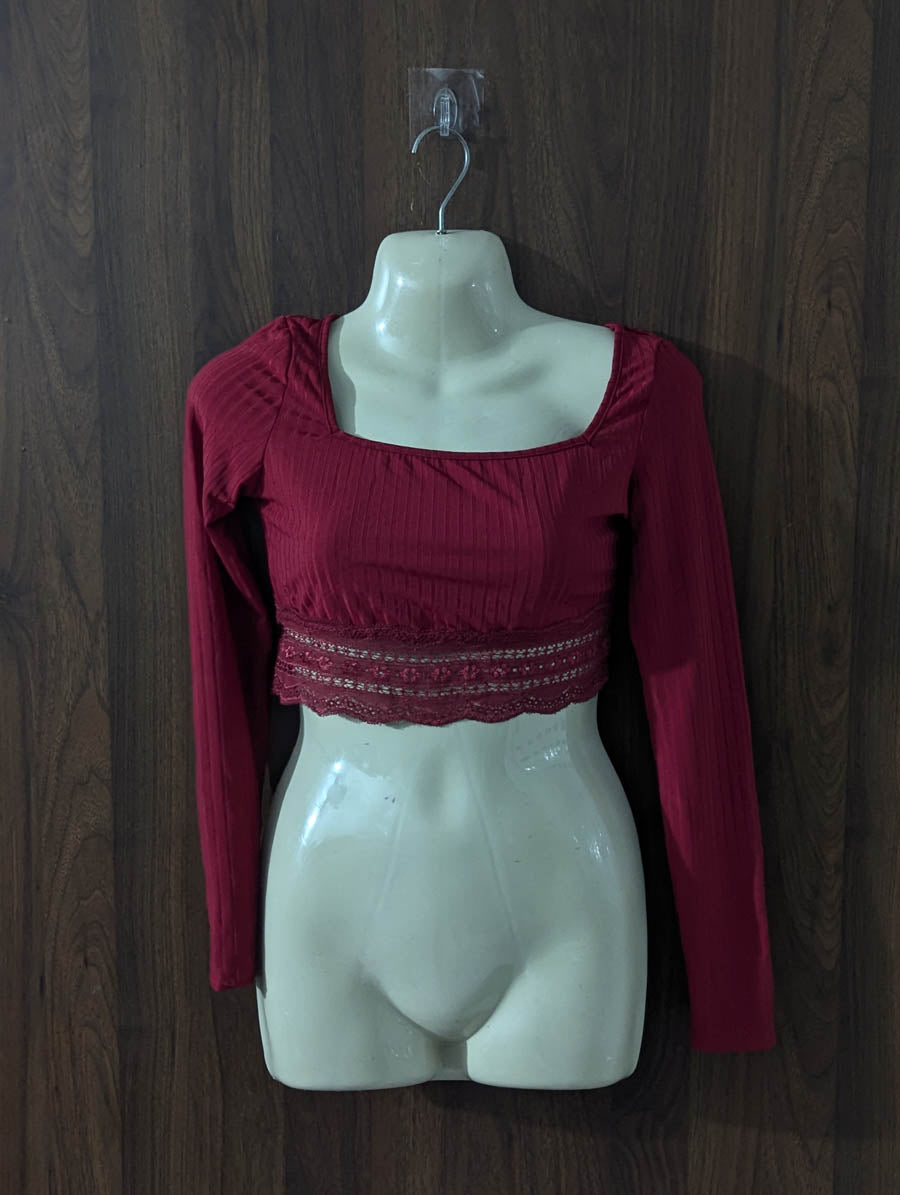 Imported Crop top jersey crop top No-4214 Velnoor Store