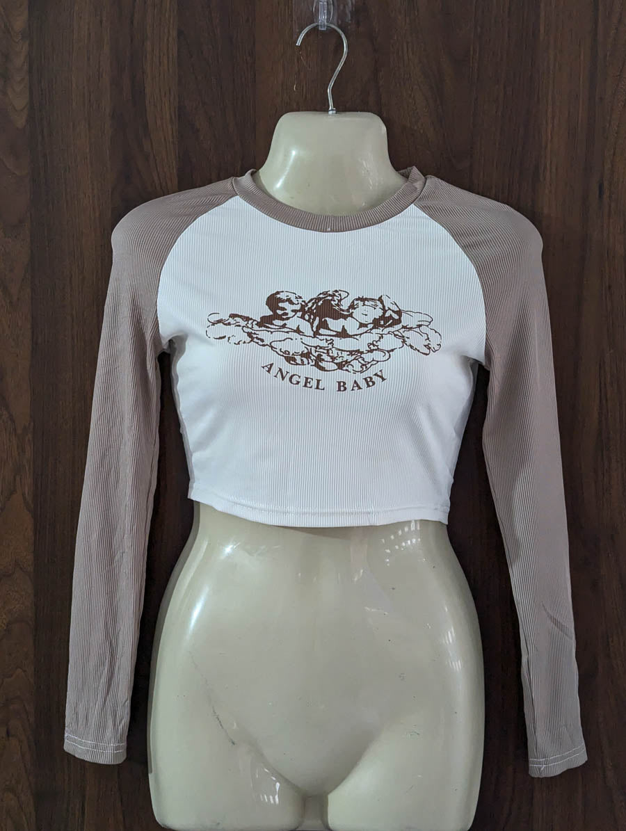 Imported Crop top jersey crop top No-3773 Velnoor Store