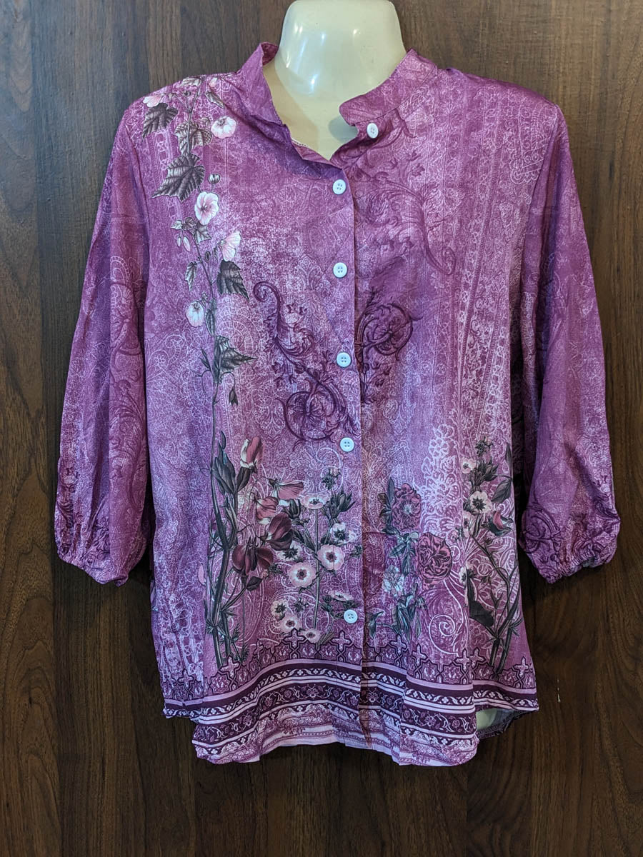 Imported Full sleeve top chiffon full sleeve top No-7536 Velnoor Store