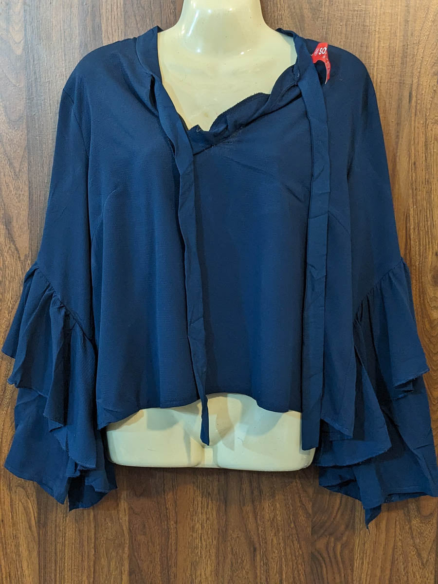 Imported Full sleeve top chiffon full sleeve top No-7354 Velnoor Store