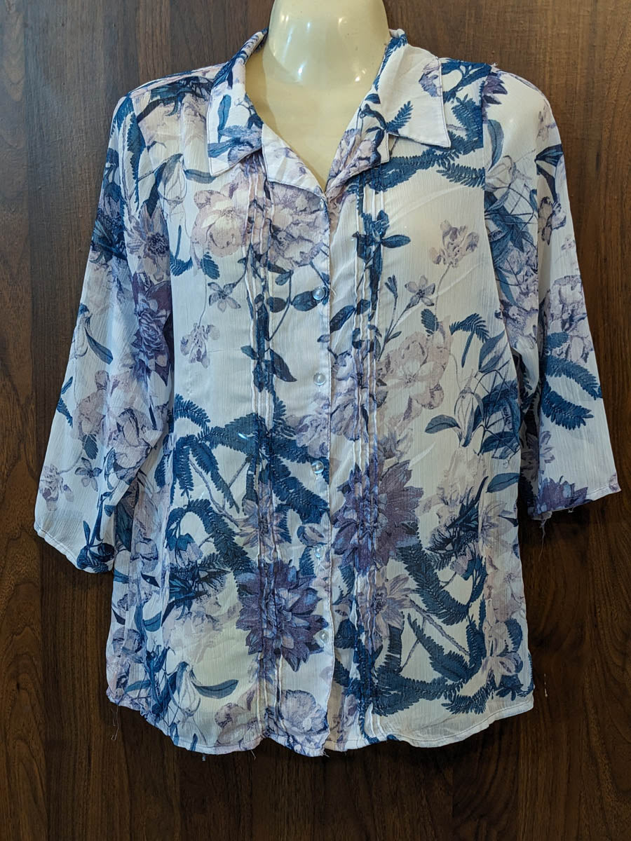 Imported Full sleeve top chiffon full sleeve top No-7386 Velnoor Store