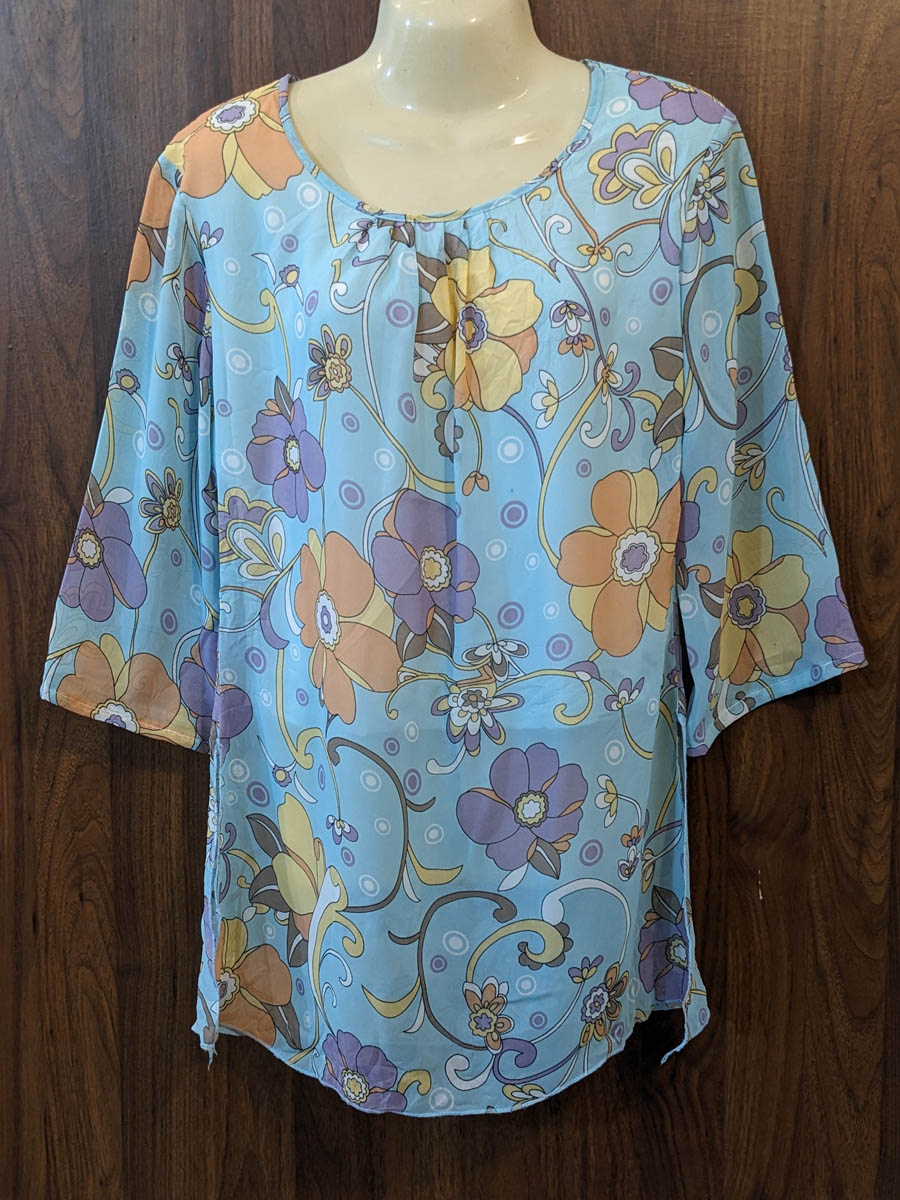 Imported Full sleeve top chiffon full sleeve top No-7495 Velnoor Store