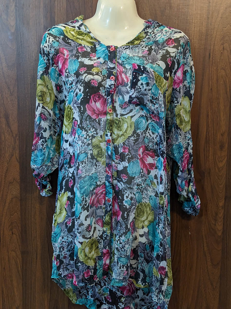 Imported Long top chiffon long top No-7465 Velnoor Store