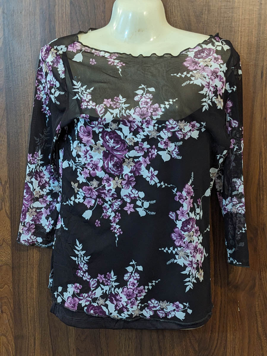 Imported Full sleeve top net full sleeve top No-7363 Velnoor Store