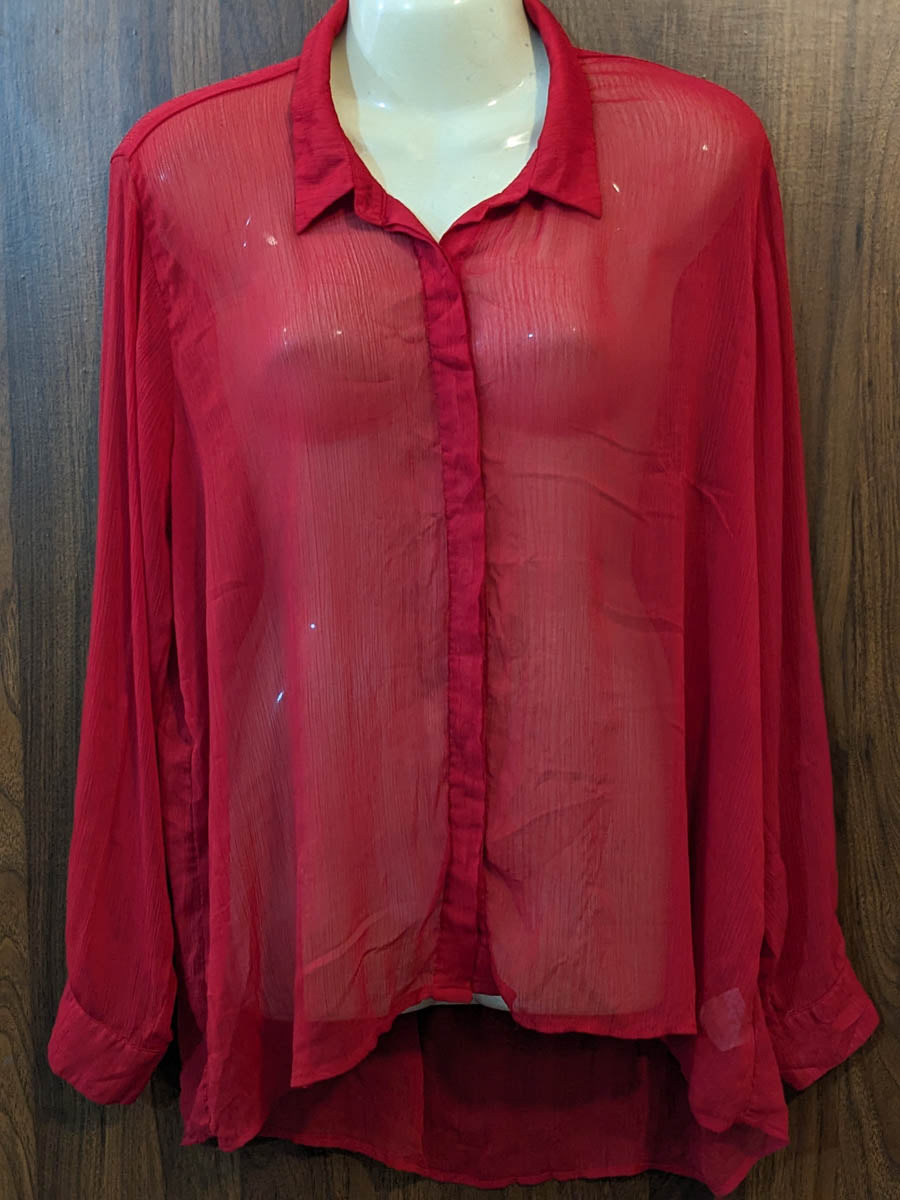 Imported Full sleeve top chiffon full sleeve top No-7493 Velnoor Store