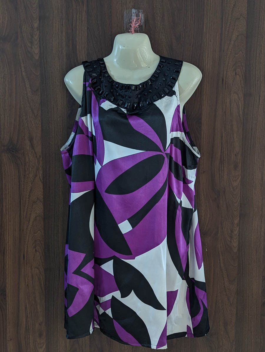 Imported Western mini dress silk mini dress No-4757 Velnoor Store