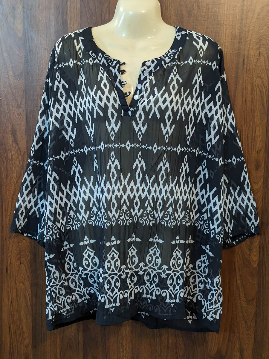 Imported Full sleeve top chiffon full sleeve top No-7380 Velnoor Store
