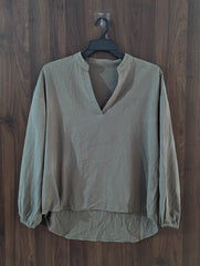Imported Full sleeve top linen full sleeve top No-4620 Velnoor Store