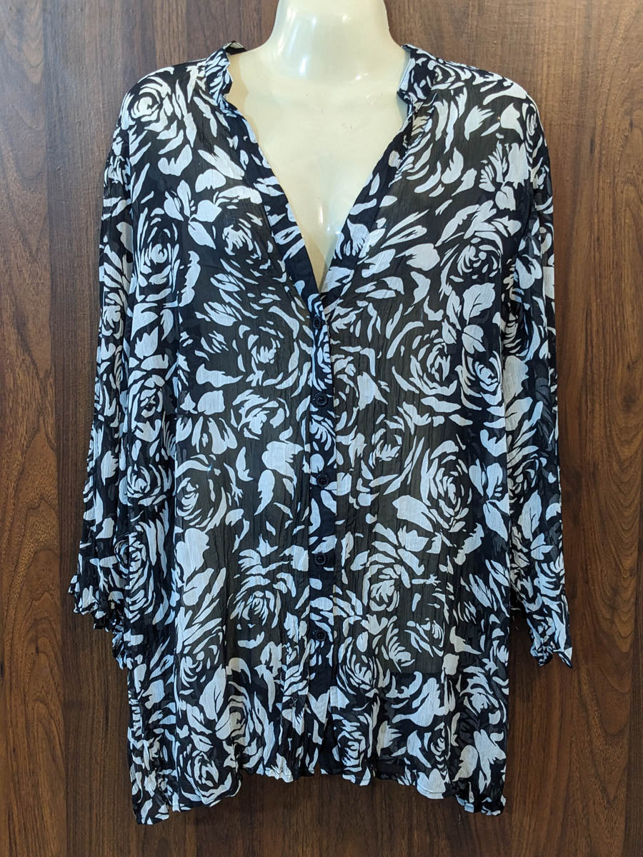 Imported Full sleeve top chiffon full sleeve top No-7445 Velnoor Store