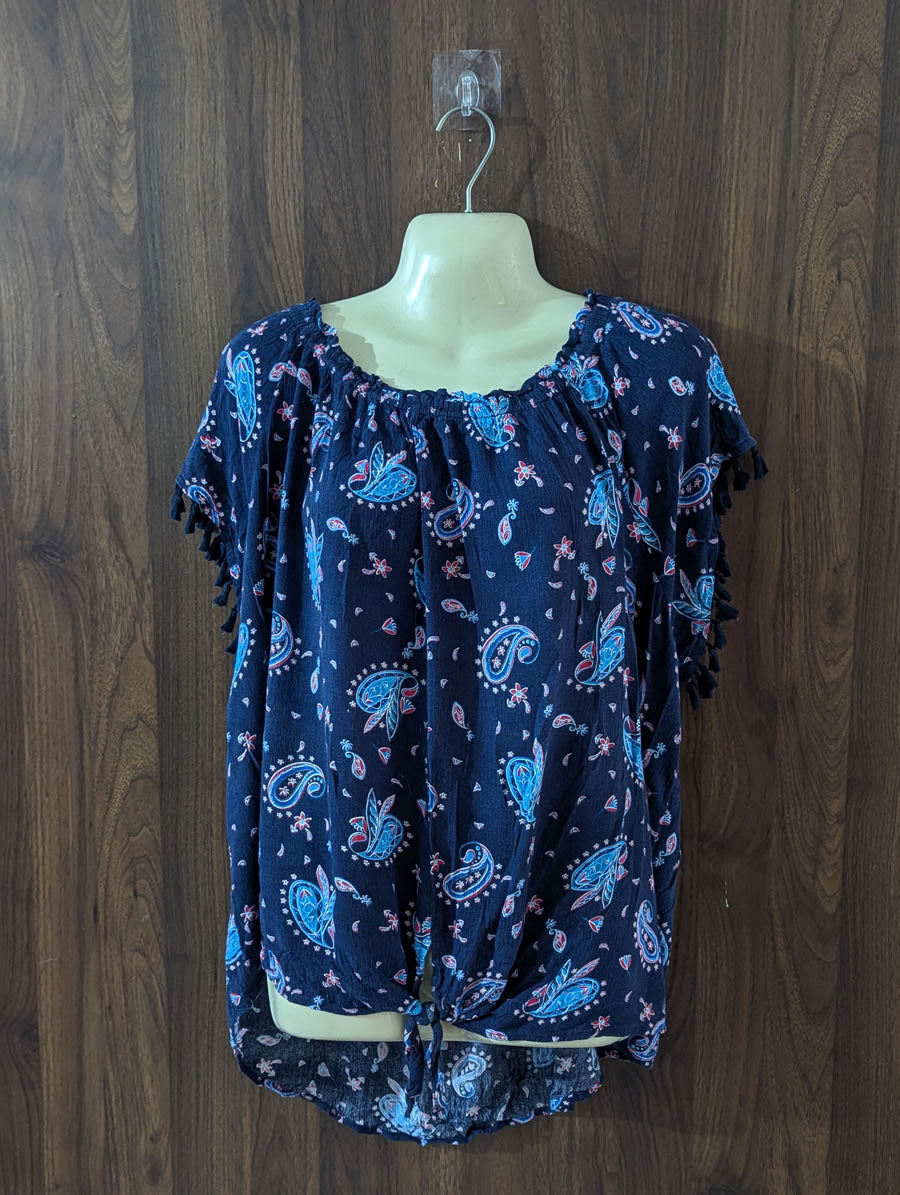 Imported Half sleeve top linen half sleeve top No-5424 Velnoor Store