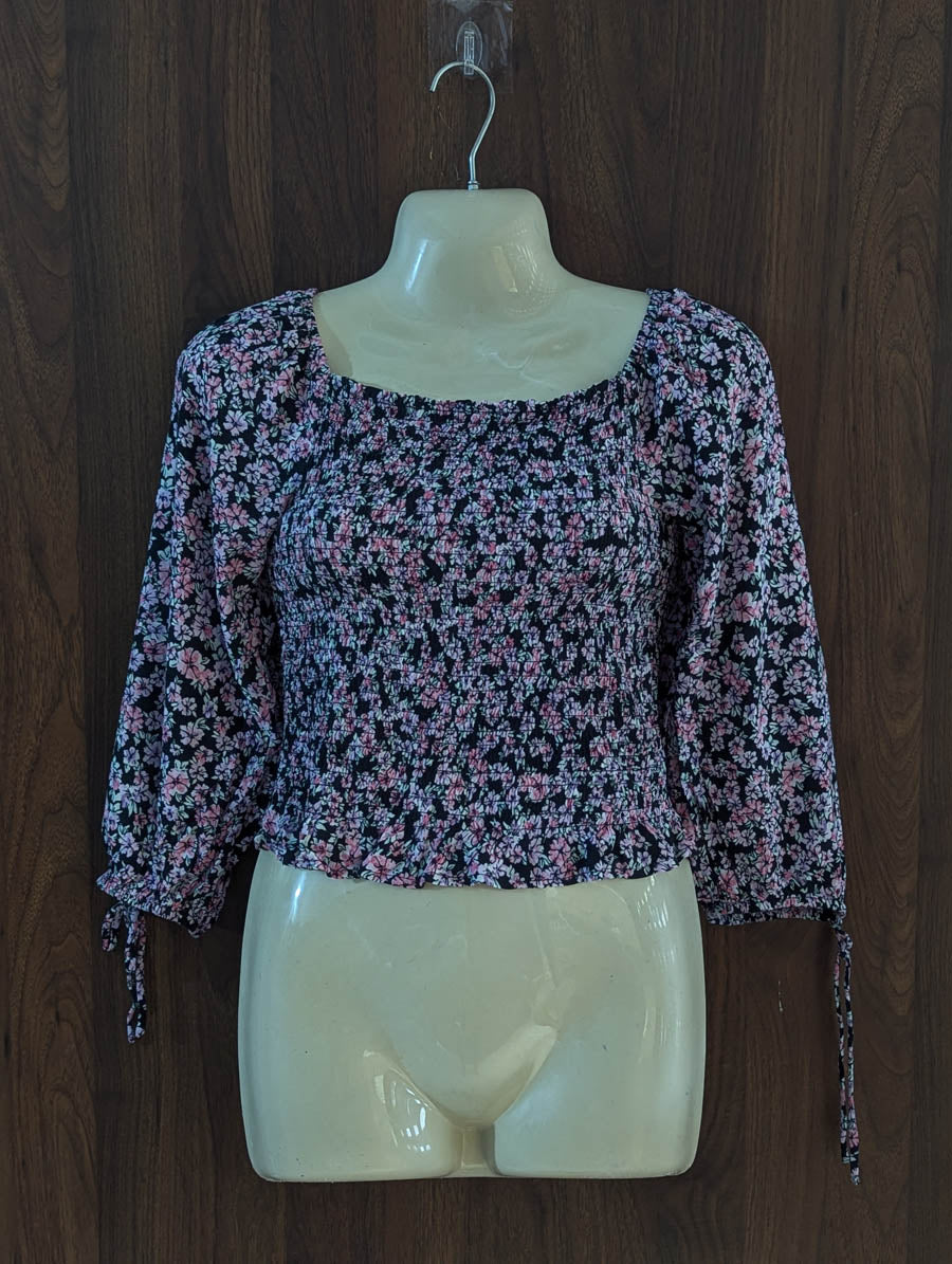 Imported Crop top linen crop top No-4384 Velnoor Store