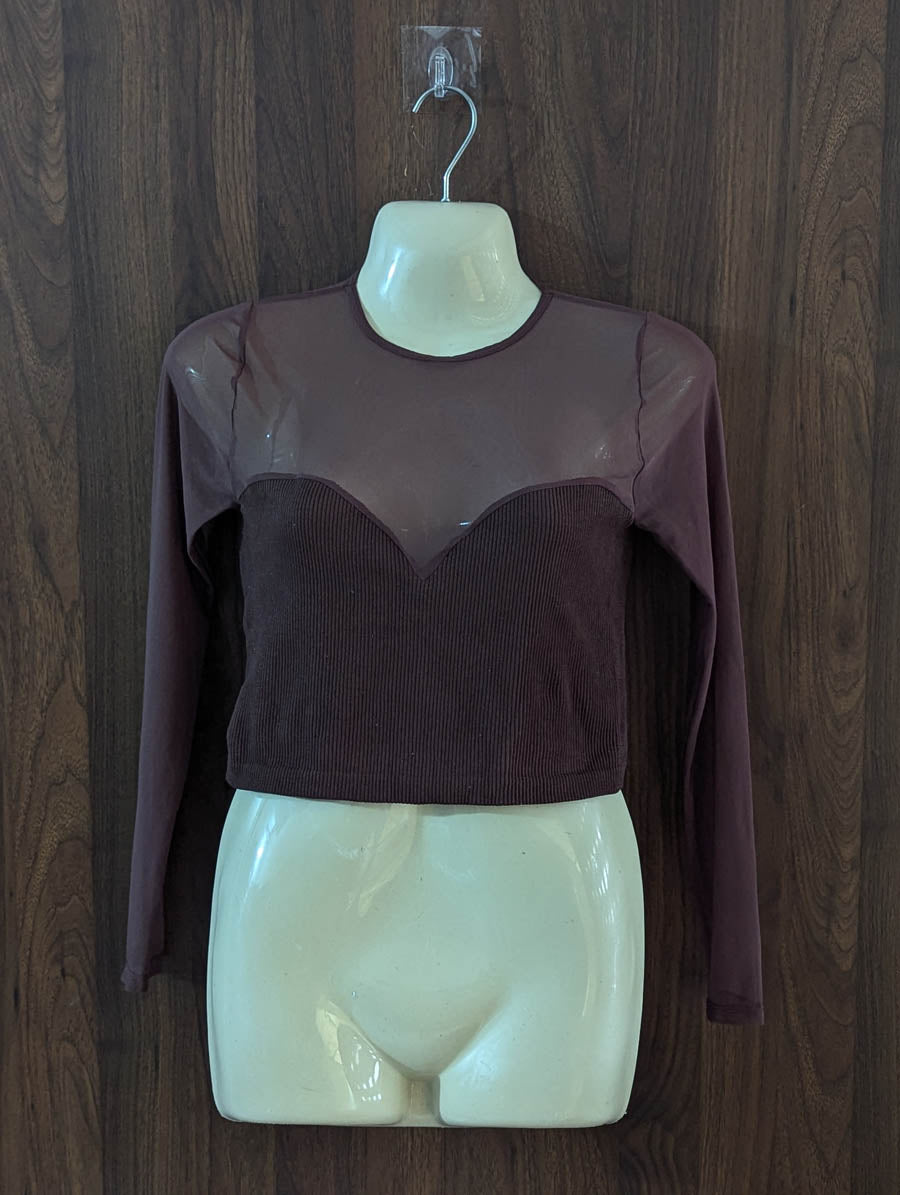 Imported Crop top net jersey crop top No-4432 Velnoor Store