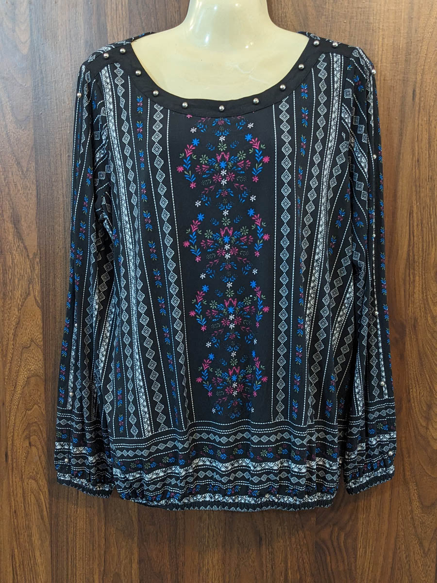 Imported Full sleeve top chiffon full sleeve top No-7529 Velnoor Store