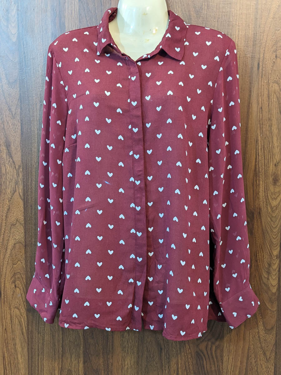 Imported Full sleeve top chiffon full sleeve top No-7559 Velnoor Store