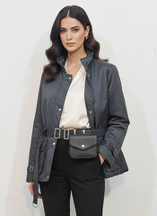 1616 black Women's Long Coat | Premium Winter Outerwear Pakistan - velnoor