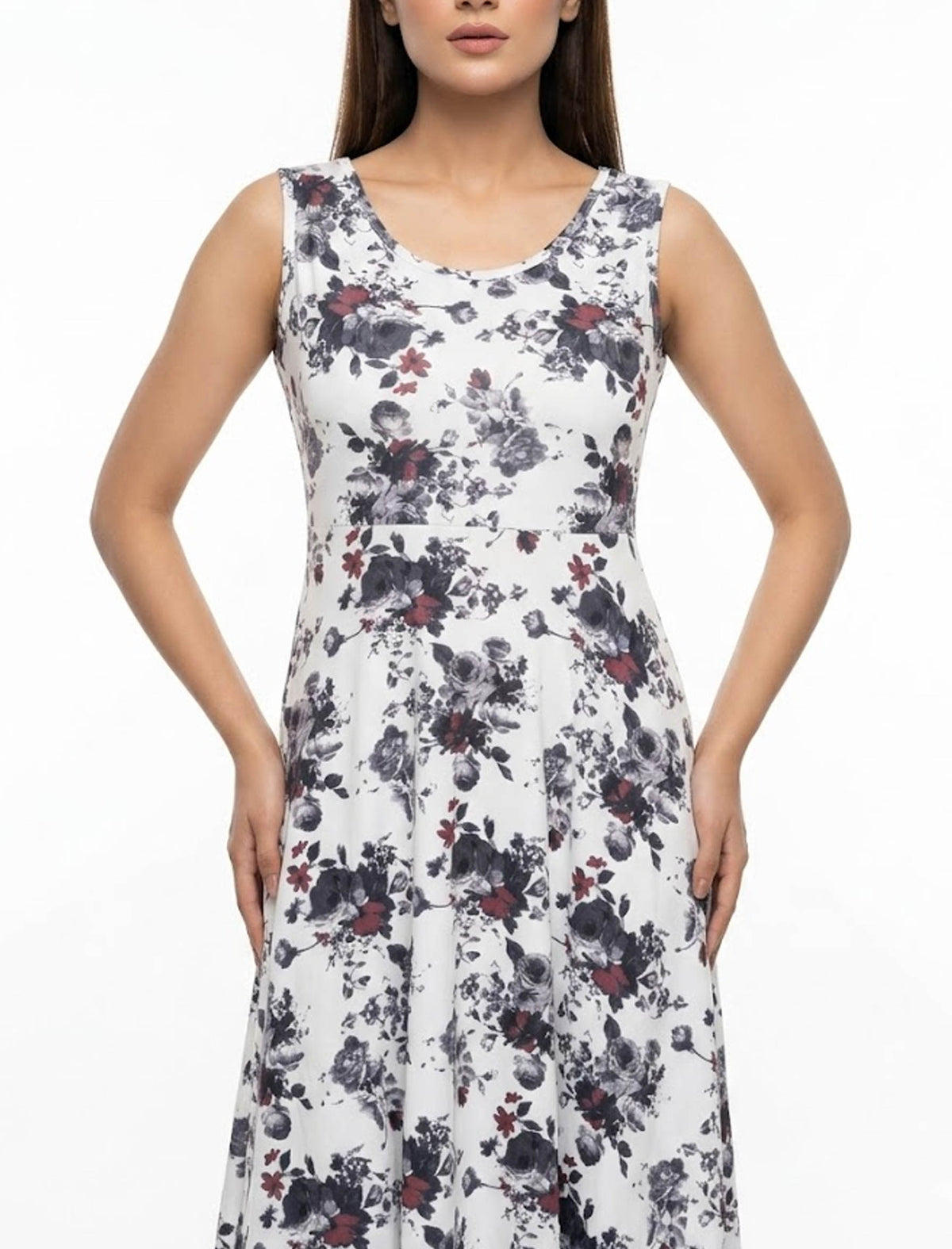 Imported Western long dress silk jersey long dress No-1011 Velnoor Store