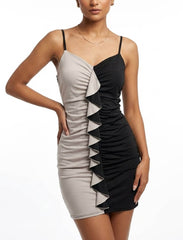 Imported Western mini dress silk jersey mini dress No-1033 Velnoor Store