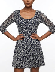 Imported Western Mini Dress chiffon Mini Dress No-680 Velnoor Store