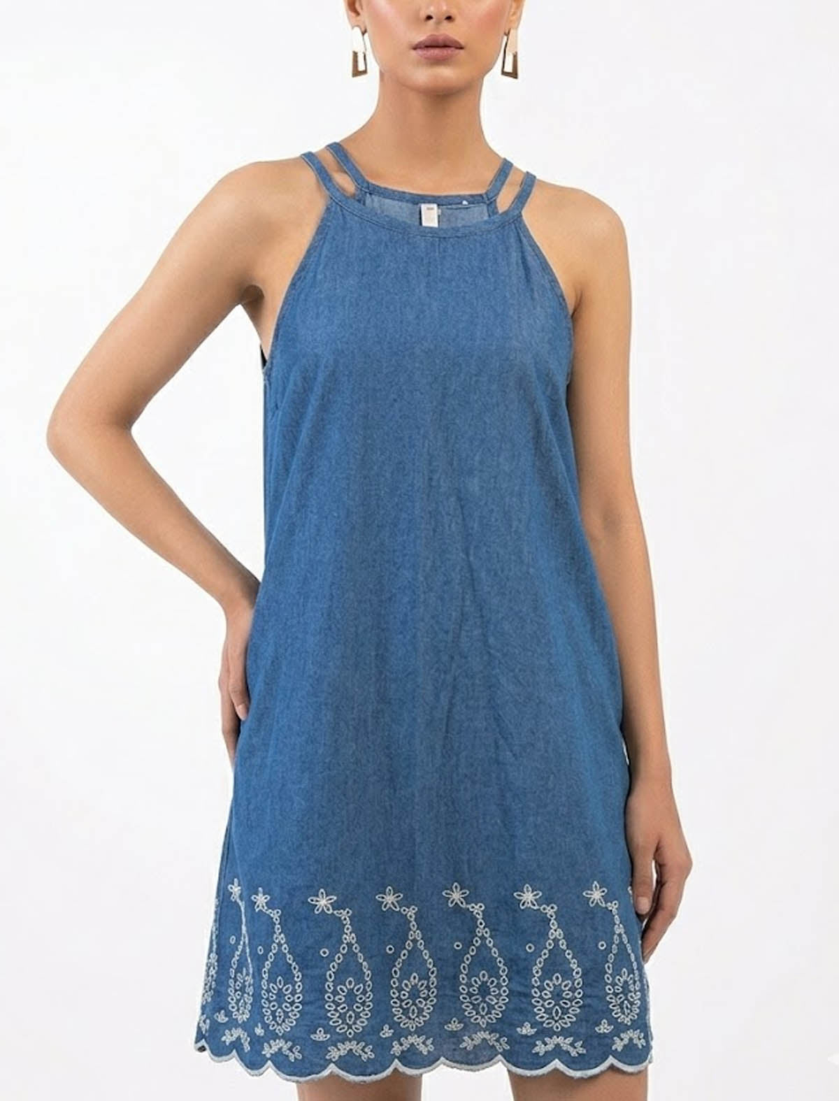 Imported Western mini dress jersey mini dress No-934 Velnoor Store