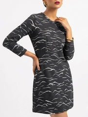 Imported Western mini dress linen mini dress No-2788 Velnoor Store