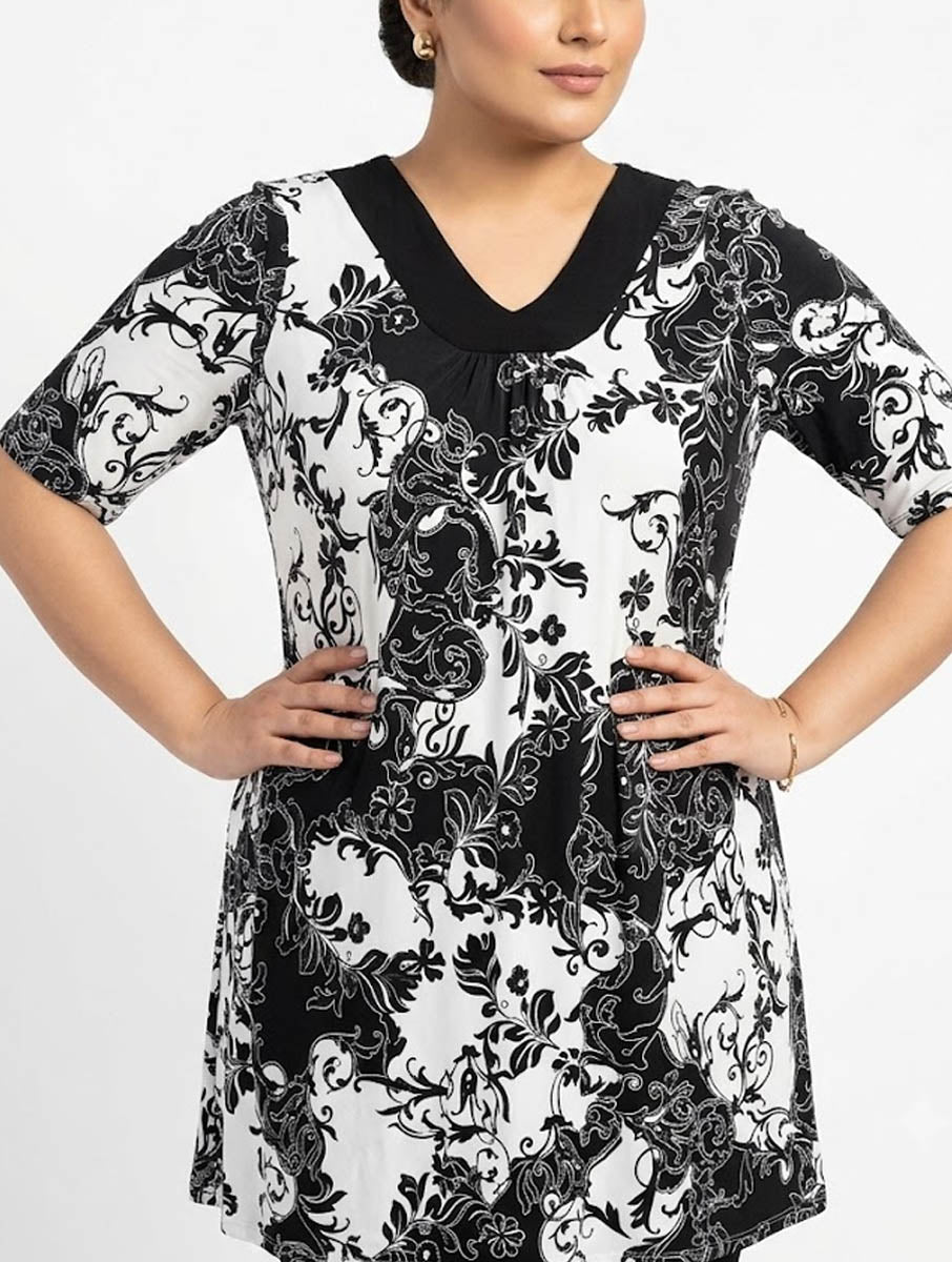 Imported Western mini dress silk jersey mini dress No-2789 Velnoor Store