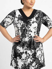 Imported Western mini dress silk jersey mini dress No-2789 Velnoor Store