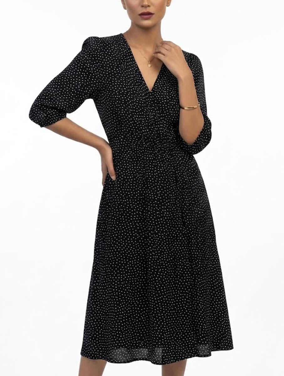 Imported Western mini dress linen mini dress No-2776 Velnoor Store
