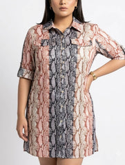 Imported Western mini dress silk mini dress No-2768 Velnoor Store