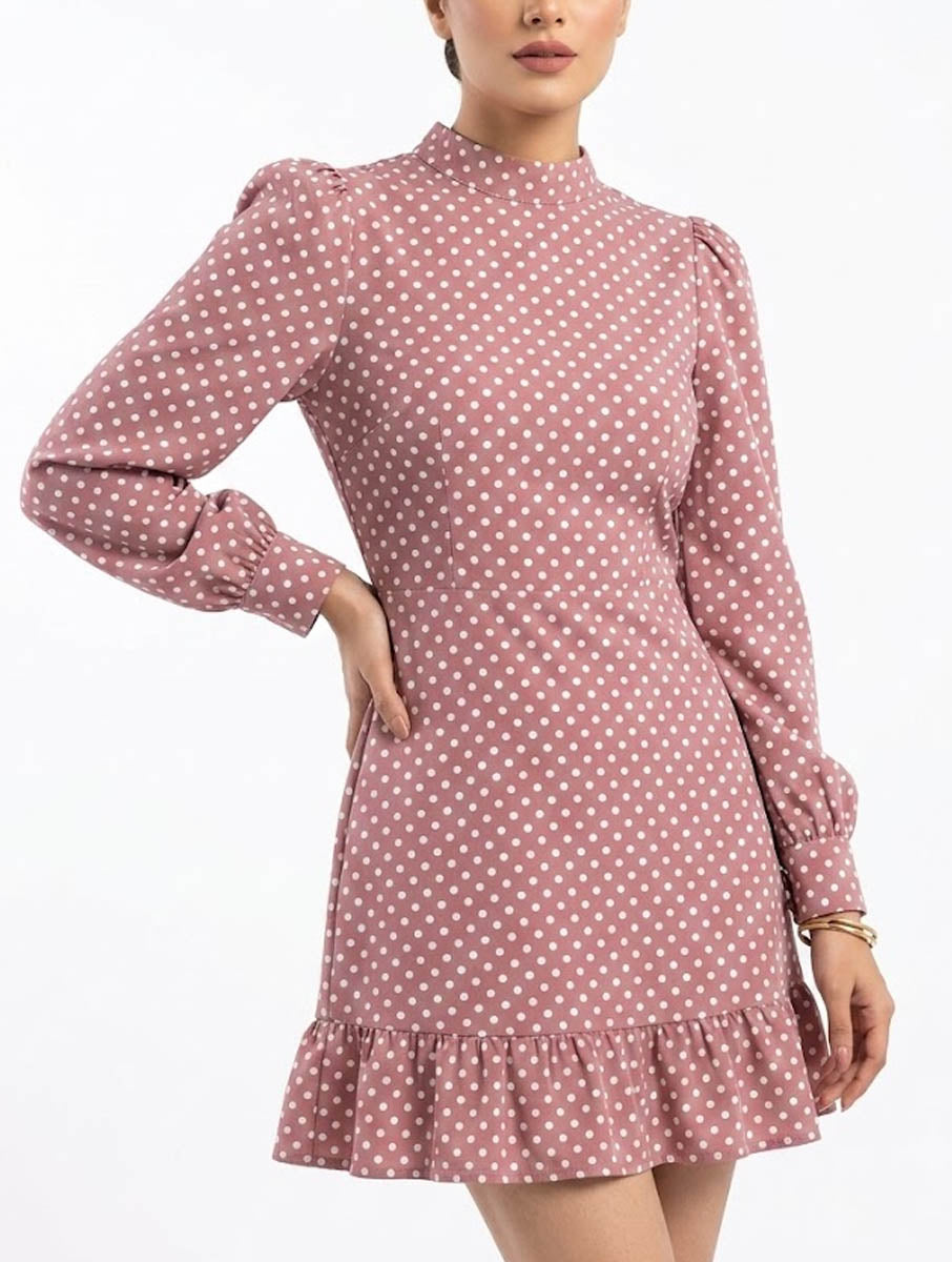 Imported Western mini dress silk jersey mini dress No-2778 Velnoor Store