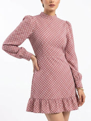 Imported Western mini dress silk jersey mini dress No-2778 Velnoor Store